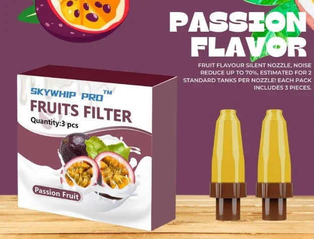 Skywhip Cream Chargers Tank Flavoured Nozzle Passionfruit (3 Pcs/Box)