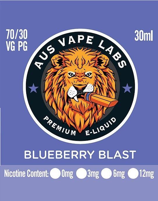 AUS VAPE LABS Blueberry Blast 30ml - Cig Corp Wholesalers
