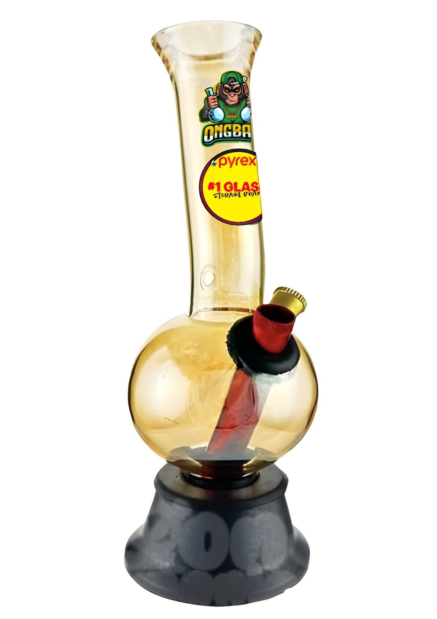 Ongbay Amber Globe Glass Oil Pourer (24cm)