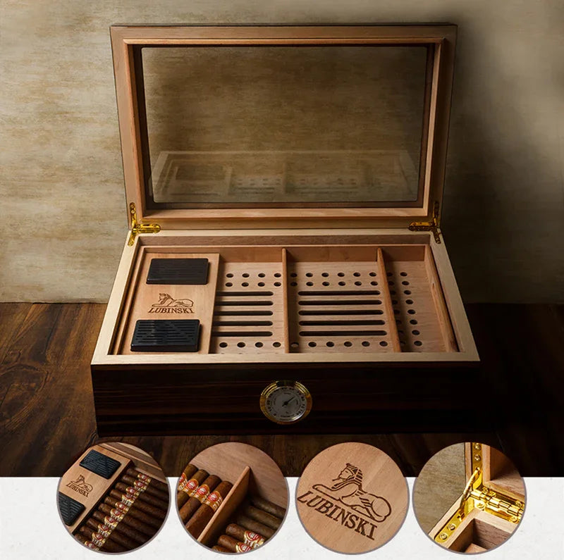 Lubinski Cigar Storage Box Humidifier