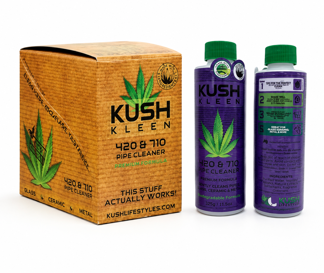 Kush Kleen Purple Pipe Cleaner 325g