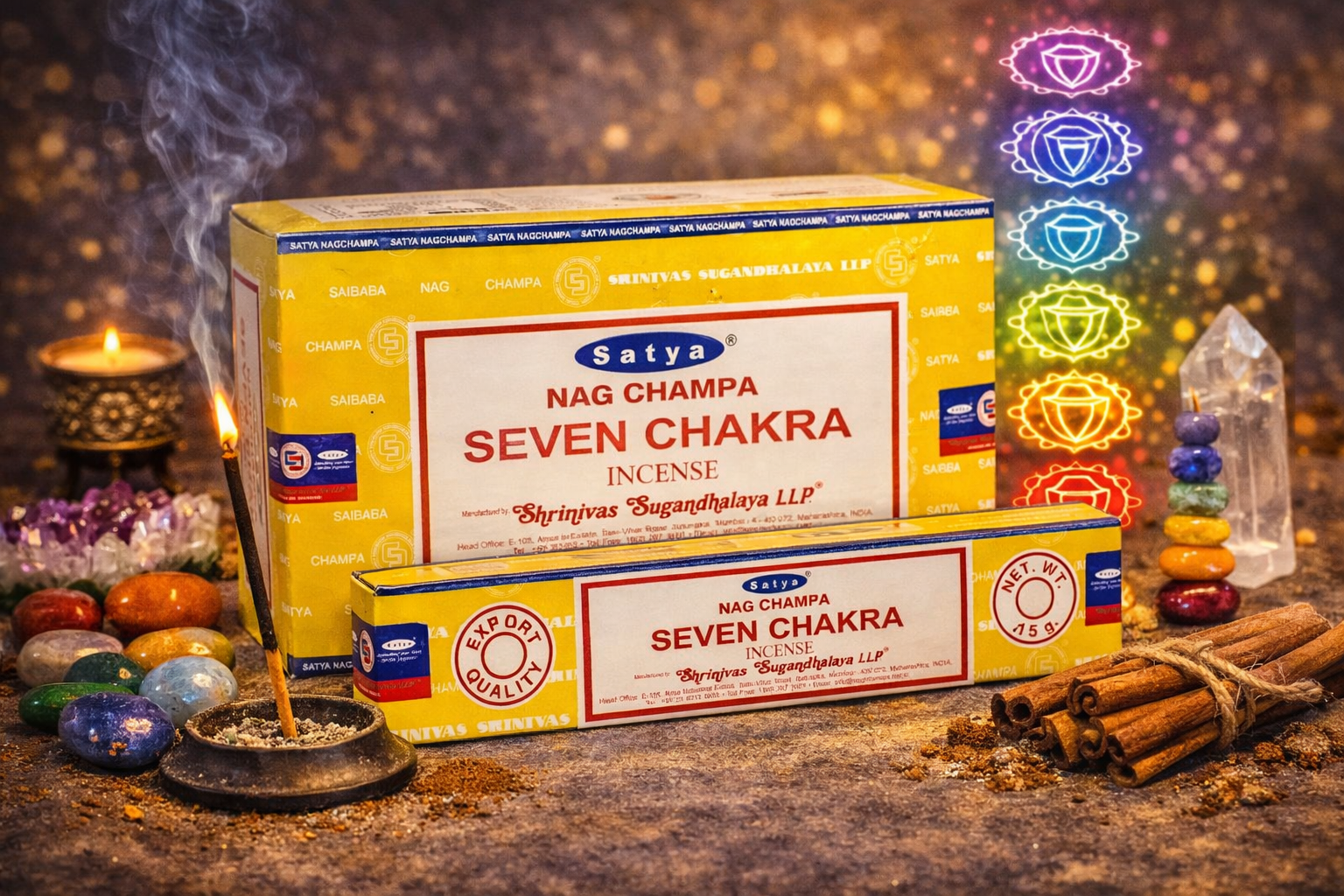 Seven Chakra Satya Incense (12PK)