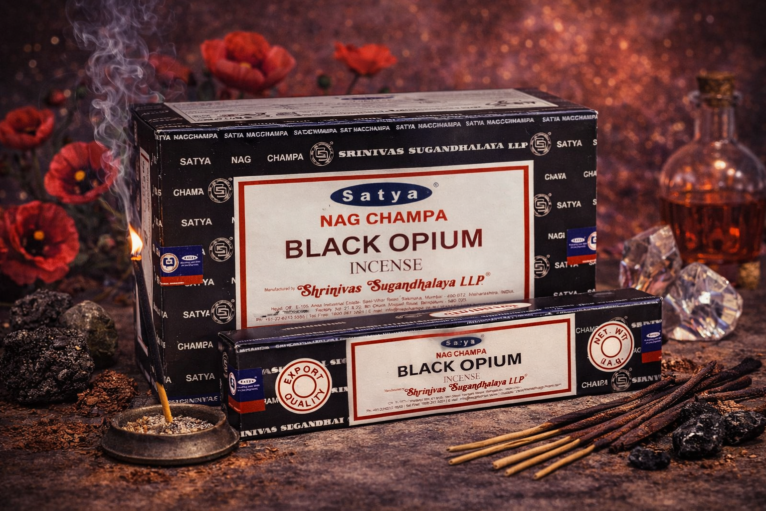 Black Opium Satya Incense (12PK)