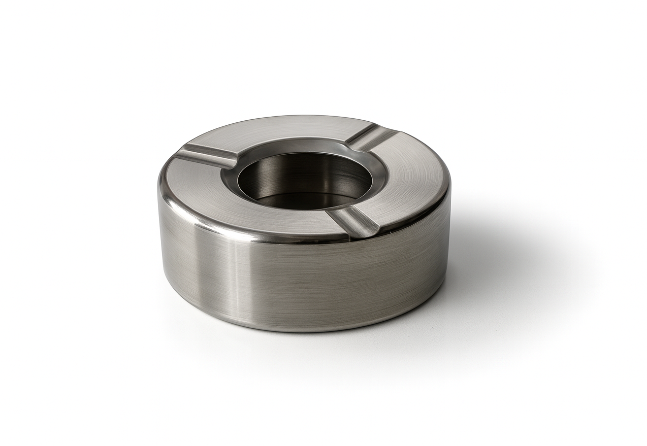 Silver Metal Ashtray Small 1pc 9cm