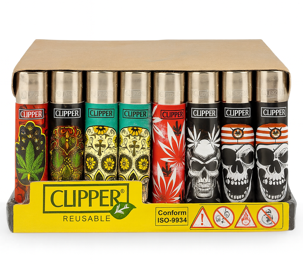 Clipper Lighters Skulls 50pcs