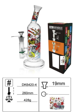 CLEARANCE D&K Glass Oil Pourer 26cm Art Desig