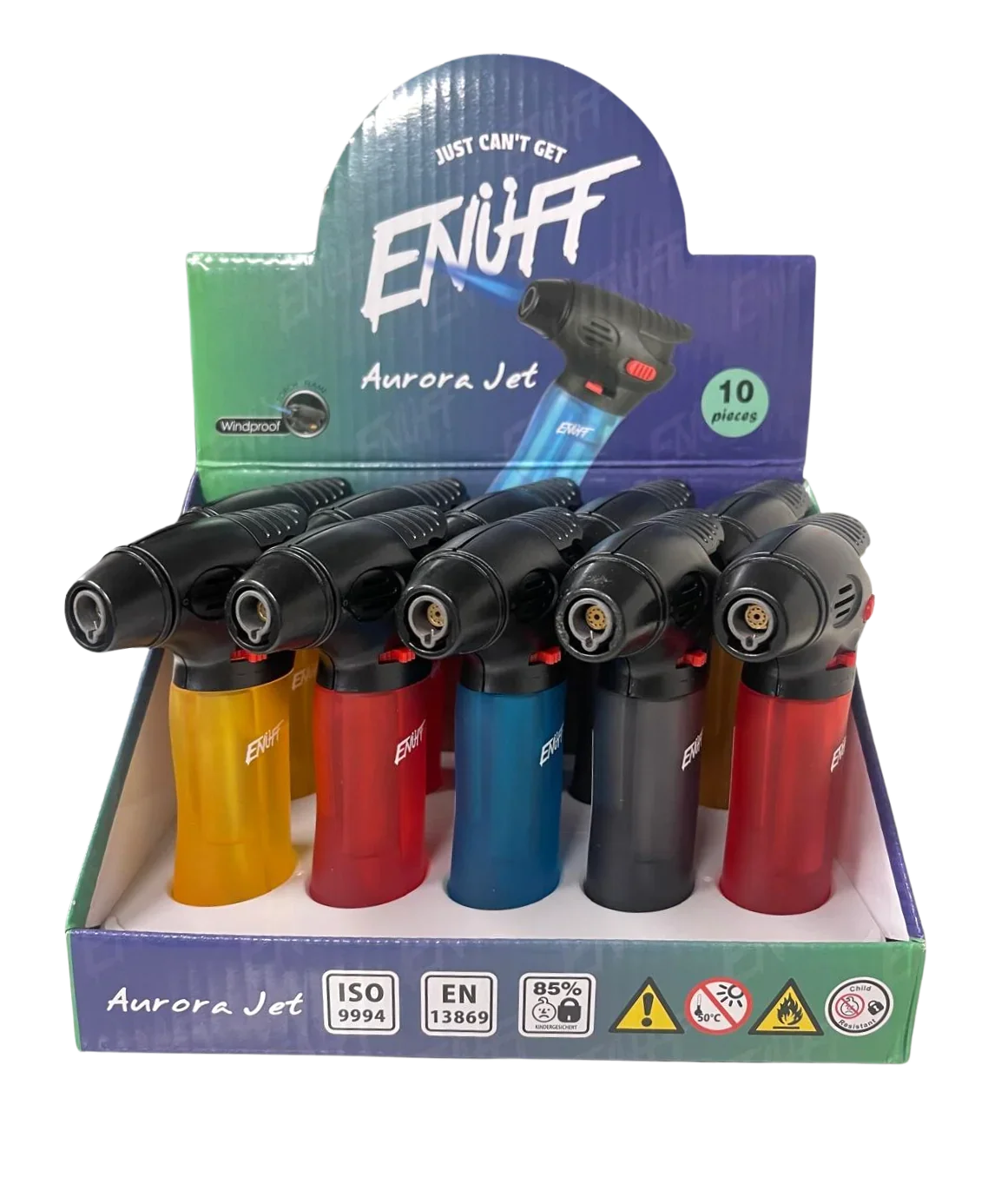 ENUFF Gas Torch Lighters Aurora Jet Design (50PCS/DISPLAY)