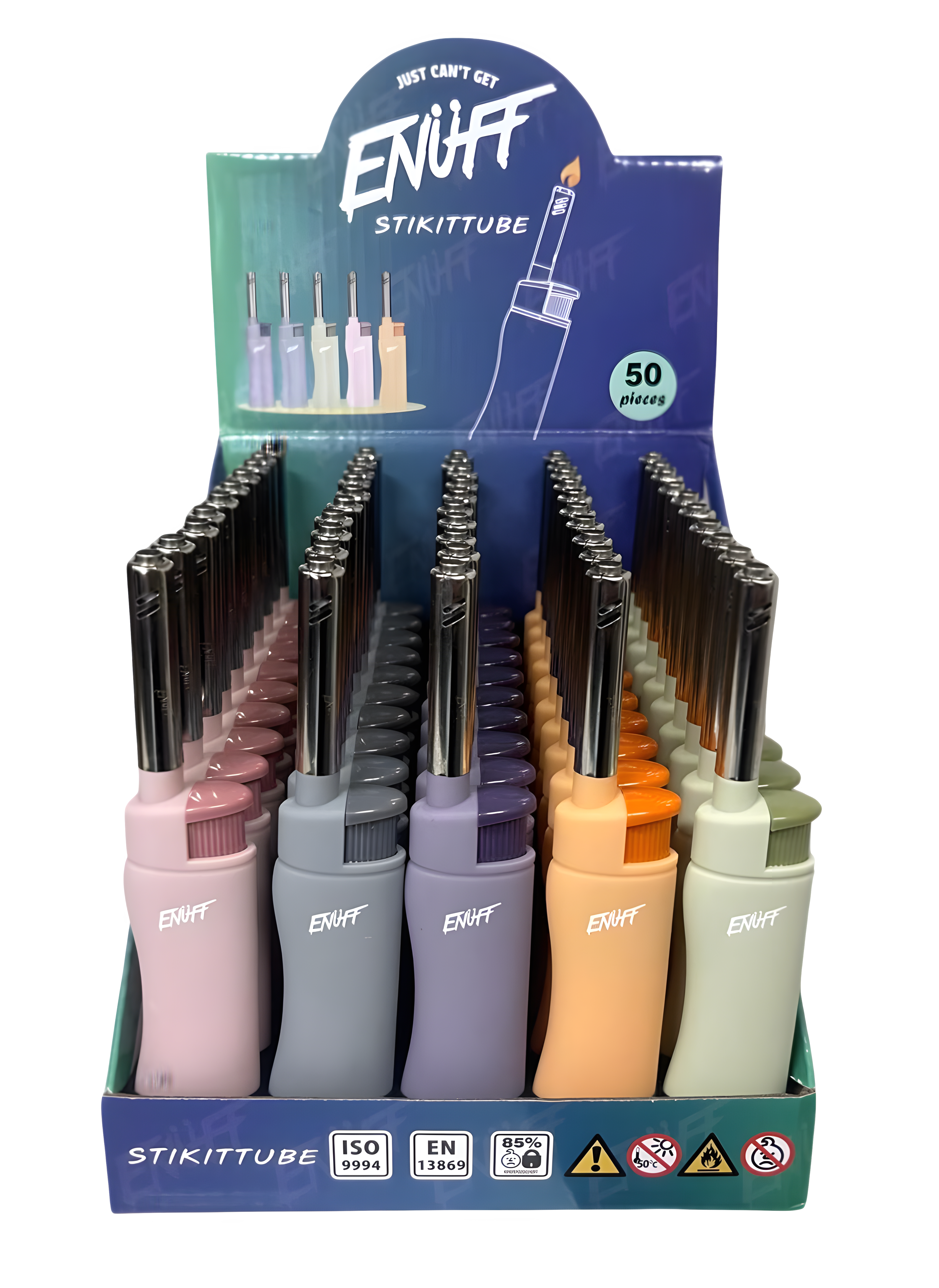 ENUFF STIKITTUBE WINDPROOF LIGHTER 50PCS