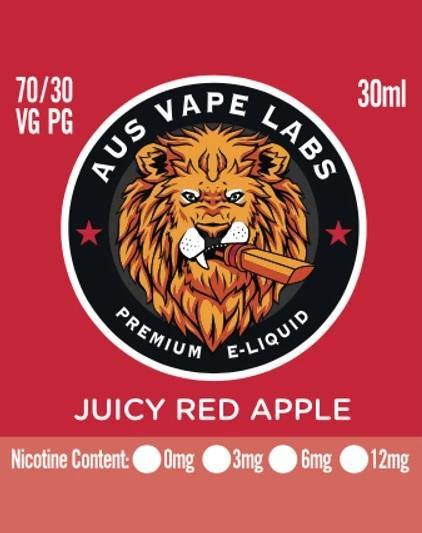 AUS VAPE LABS Juicy Red Apple 30ml - Cig Corp Wholesalers
