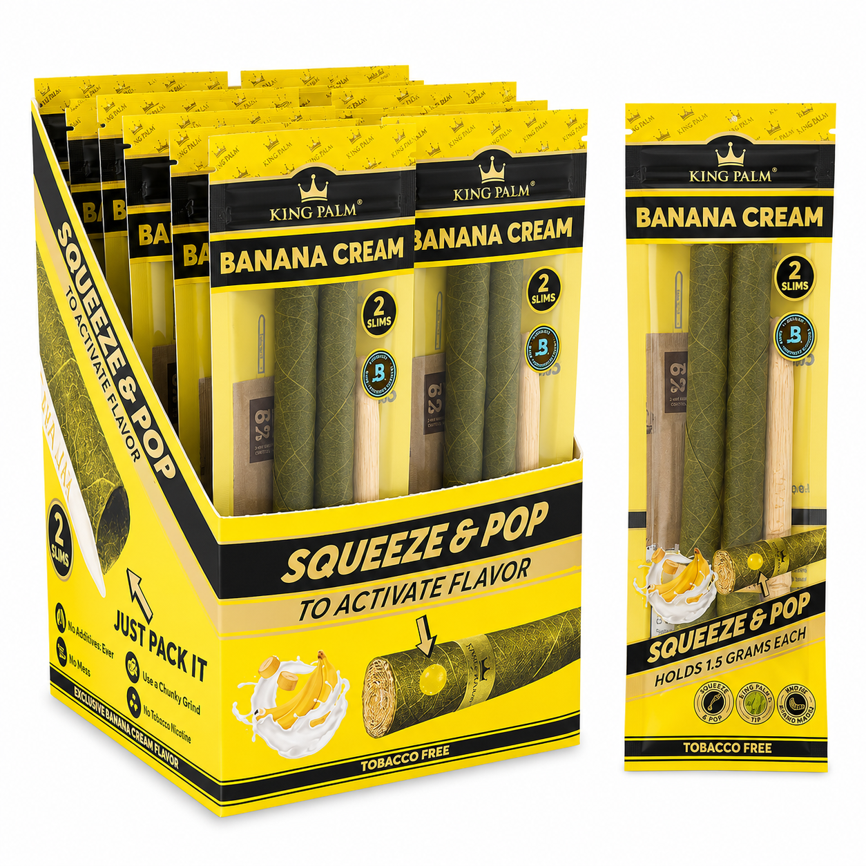 KING PALM Cones Banana Cream - 2 slims