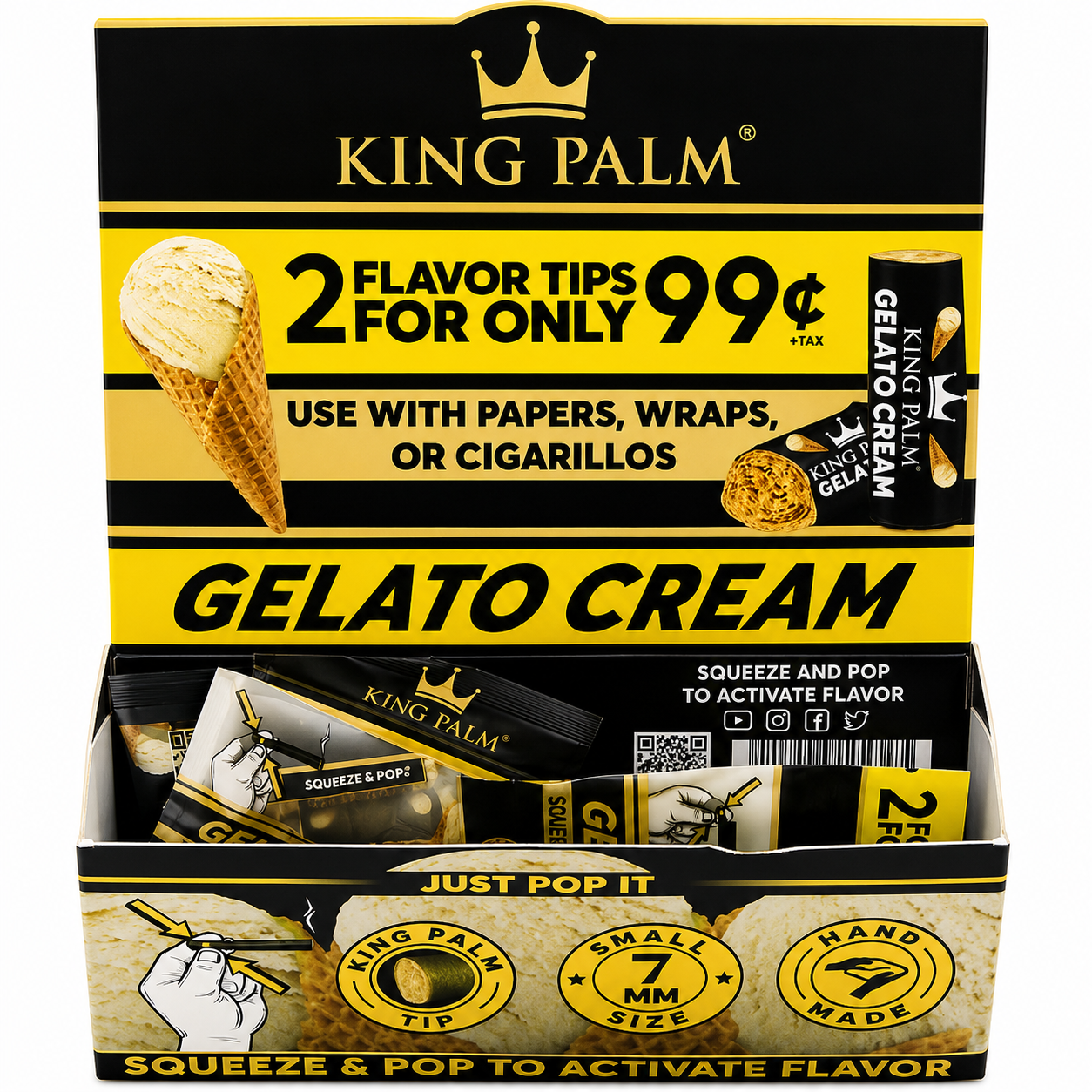 KING PALM Gelato Cream Filtered tips - 2 pack