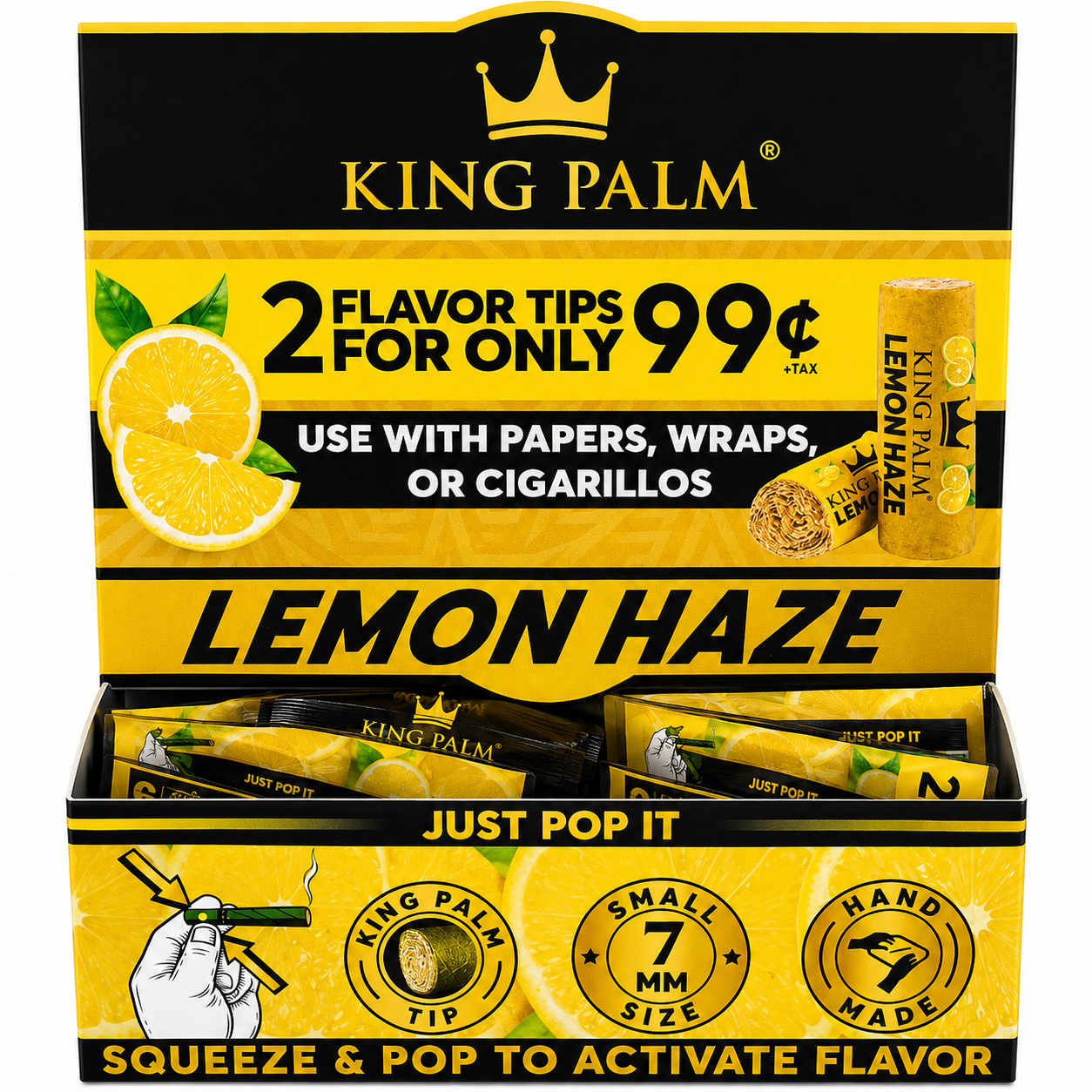 KING PALM Lemon Haze Filtered tips - 2 pack
