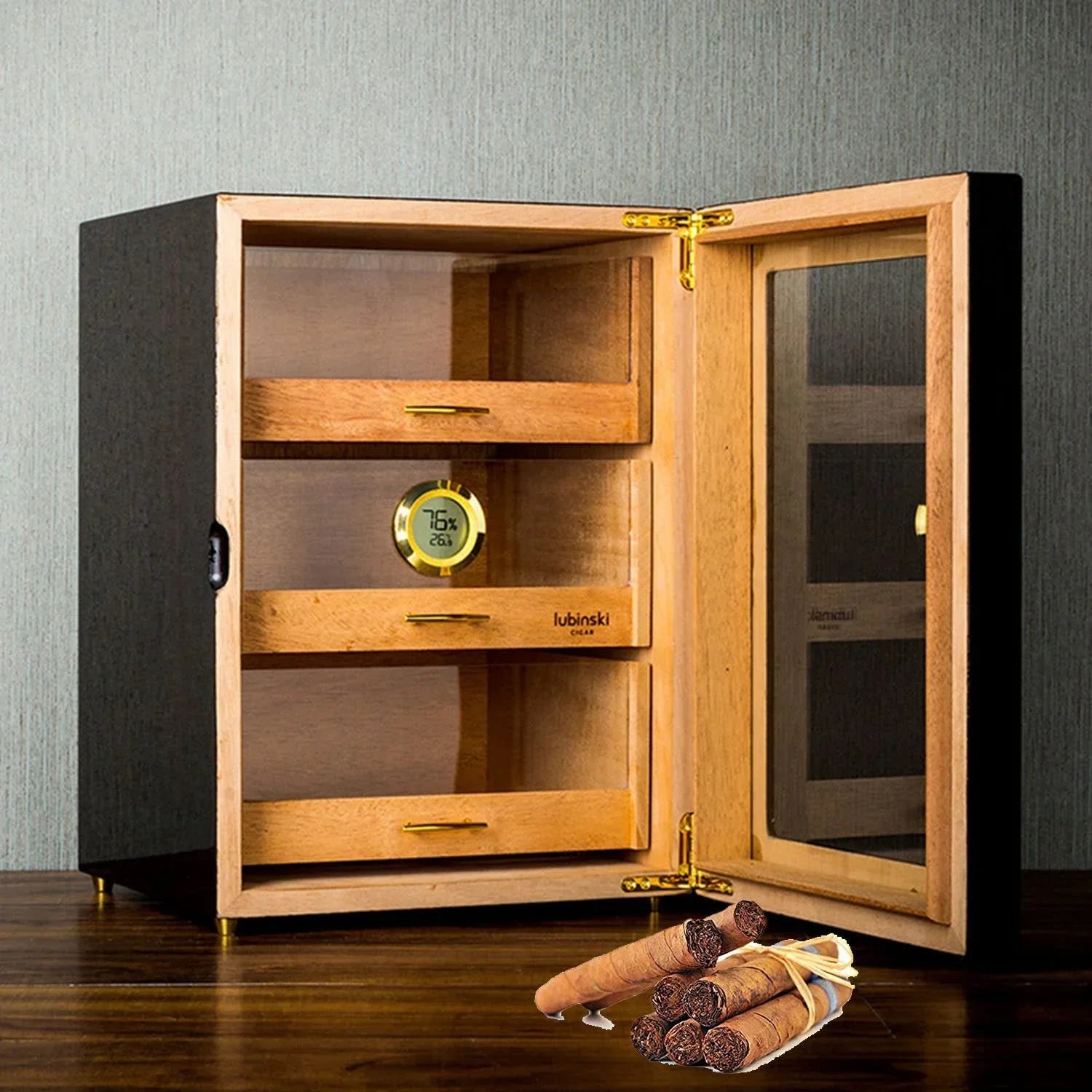 Lubinski 3 Tier Cigar Case Humidifier 36CM