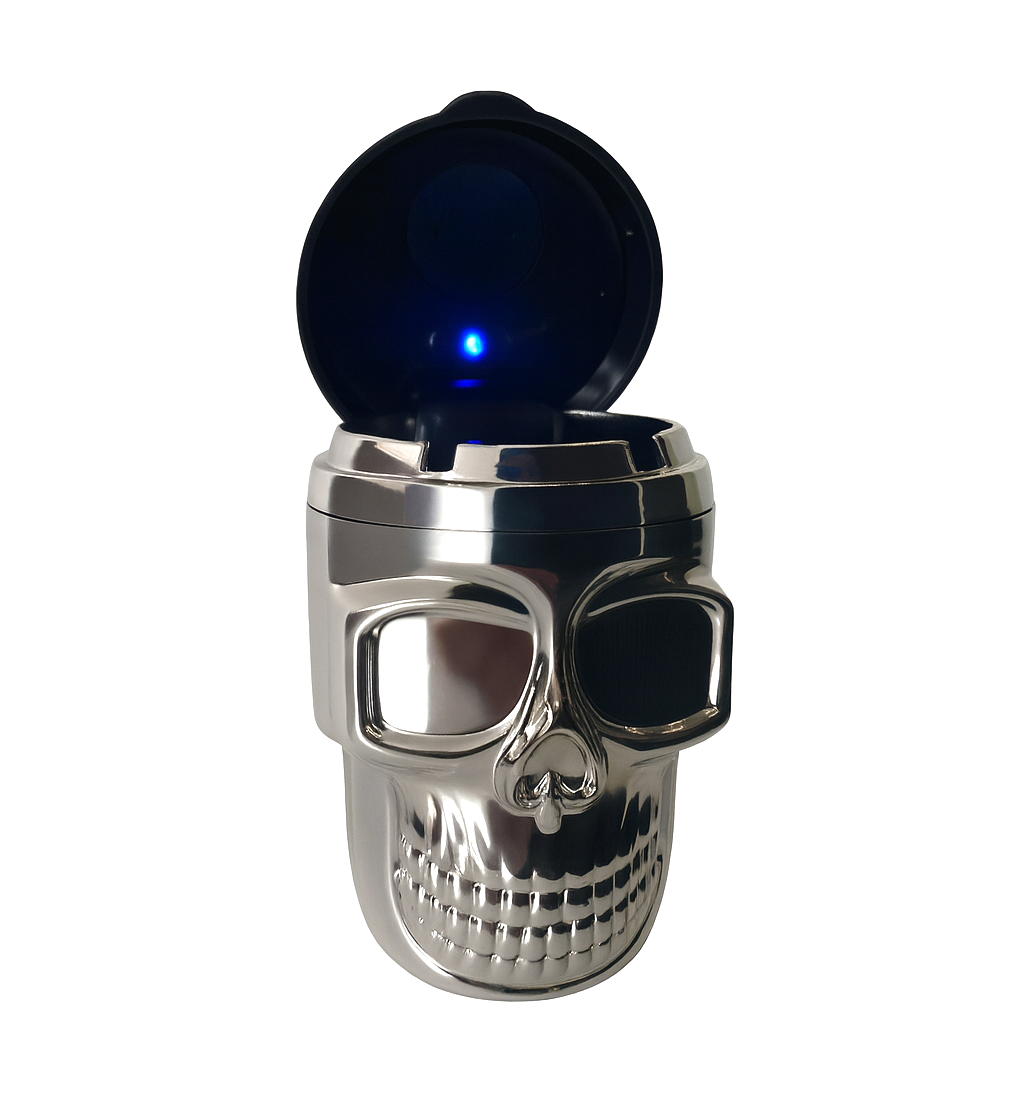 Metallic LED Skull Ashtray Assorted 6pcs