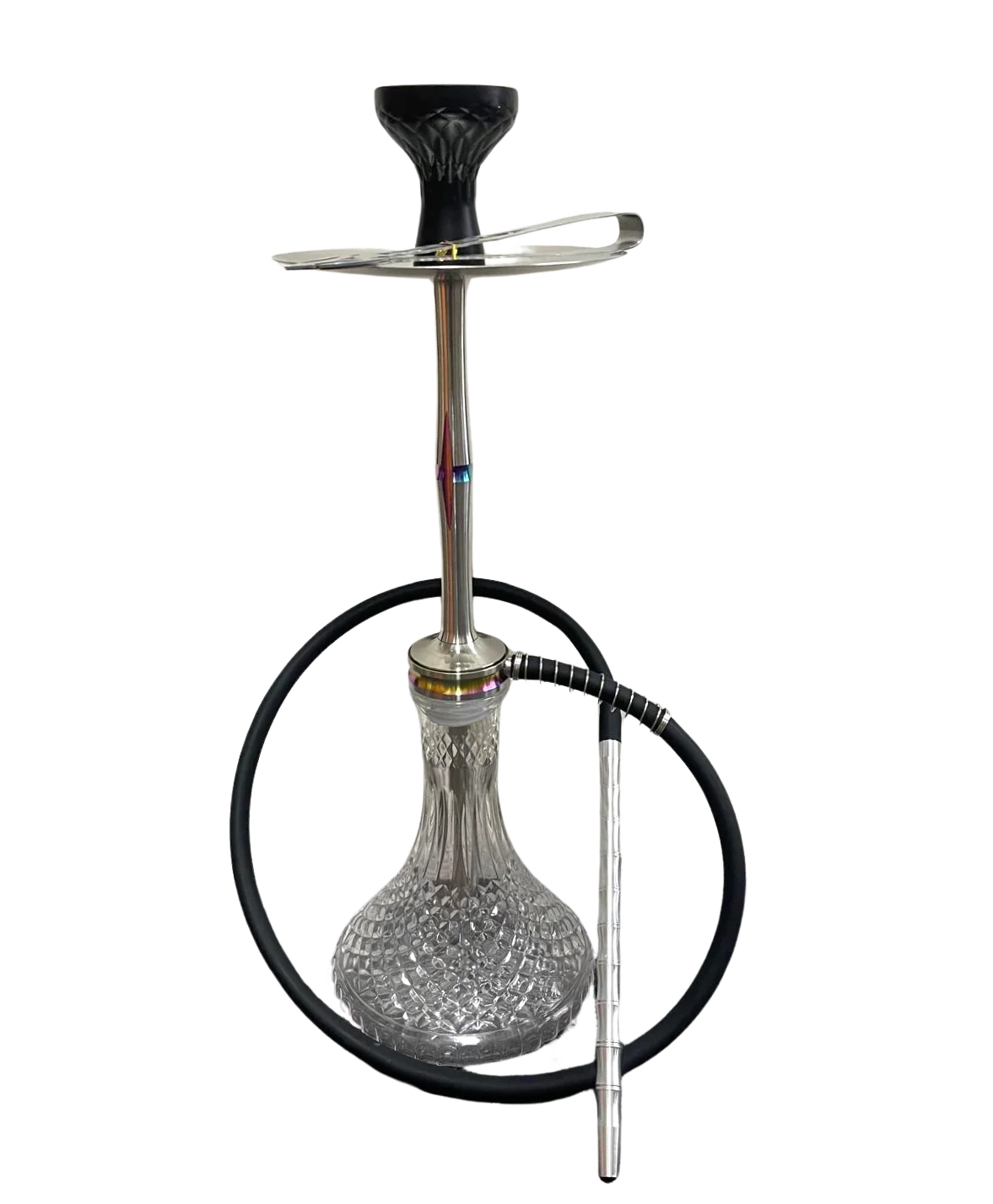 Mik Coco Glass Silver Stem Shisha Assorted (62CM)