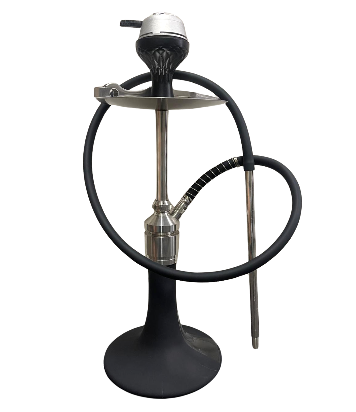 MIK COCO Matte Black and Silver Shisha (58CM)