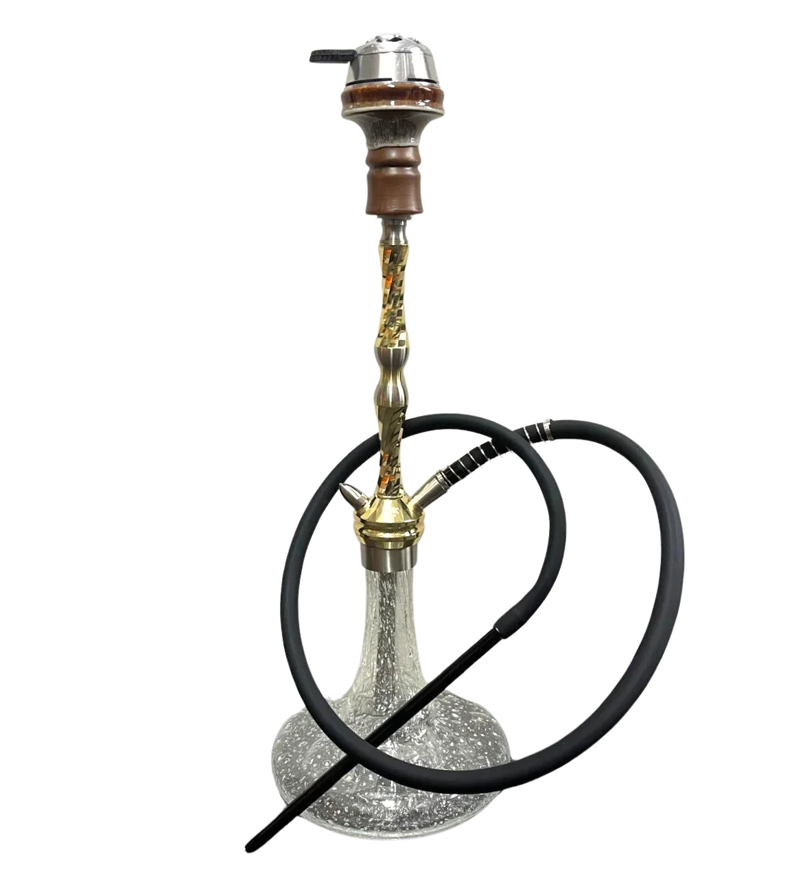 Mik Coco Traditional Gold Glass Shisha (63CM)