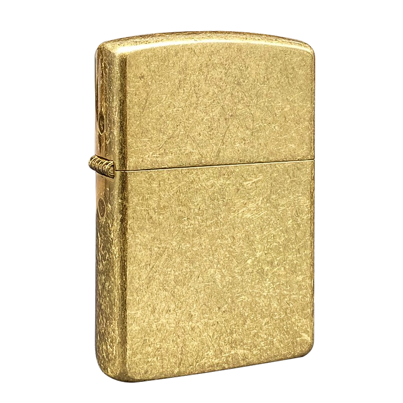 Zorro Lighter Fluid Refill Flip Lid Stained Gold Design