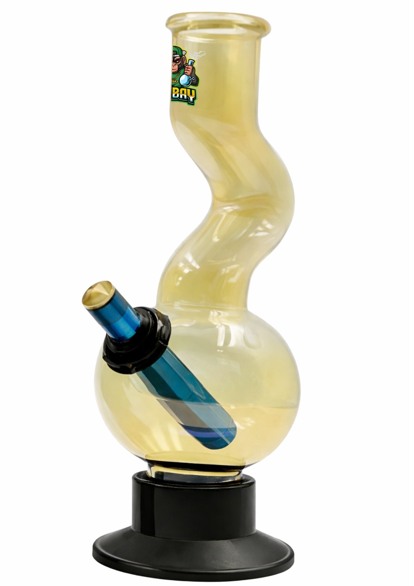Ongbay Amber S-Curve Glass Oil Pourer (18CM)