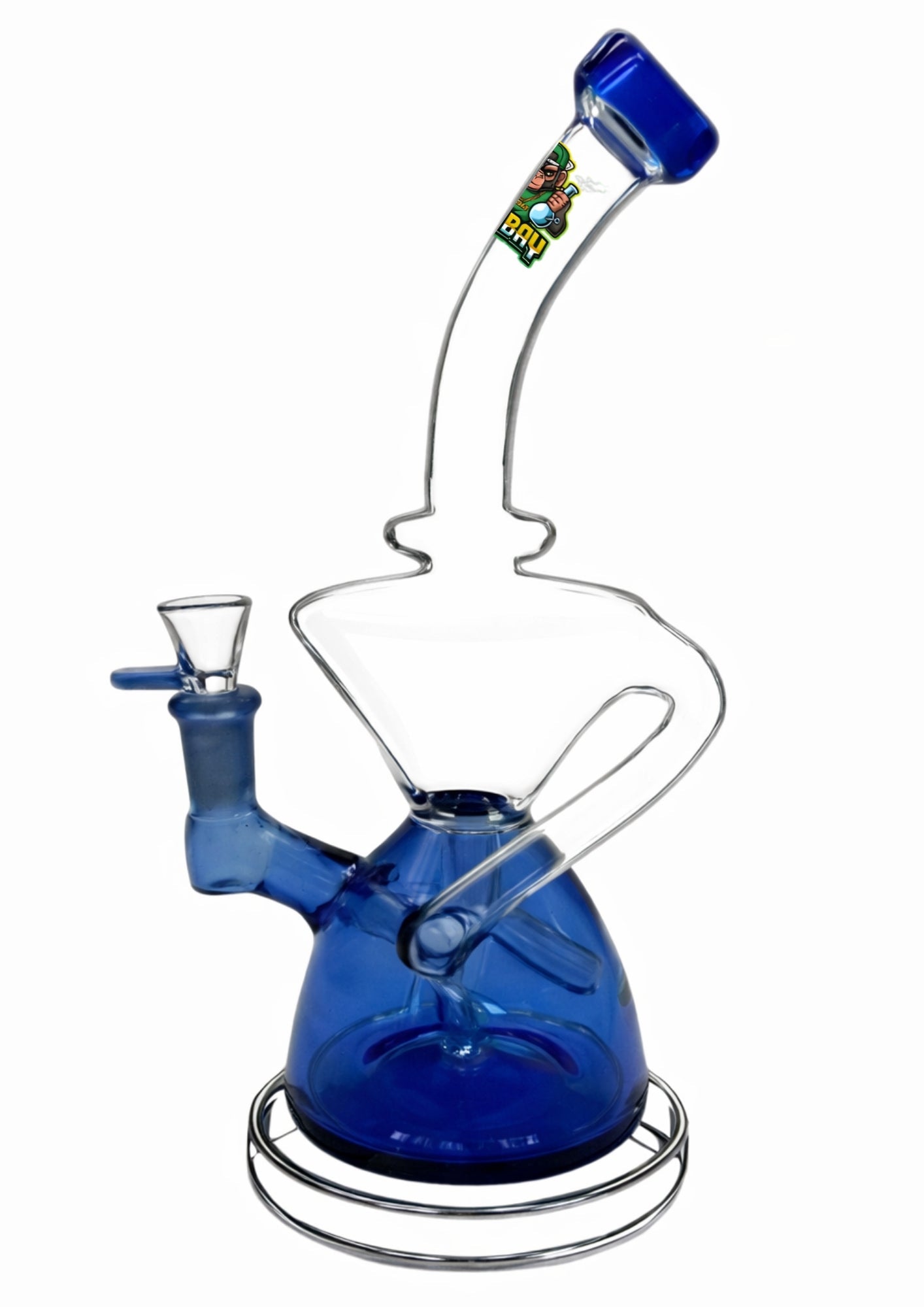 Ongbay Blue Artistic Glass Oil Pourer (29CM)
