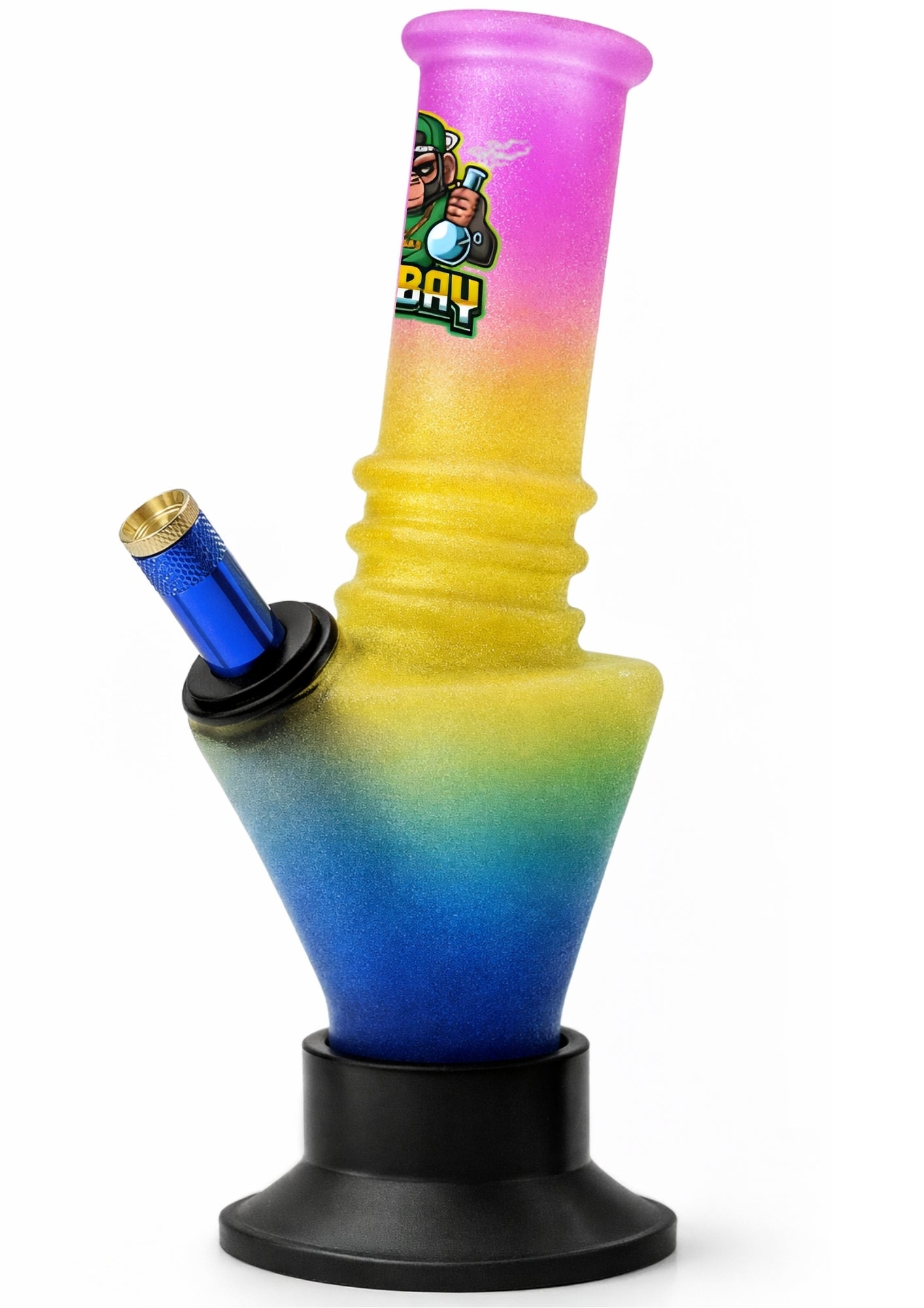 Ongbay Frosted Rainbow Gradient Glass Oil Pourer (18cm)
