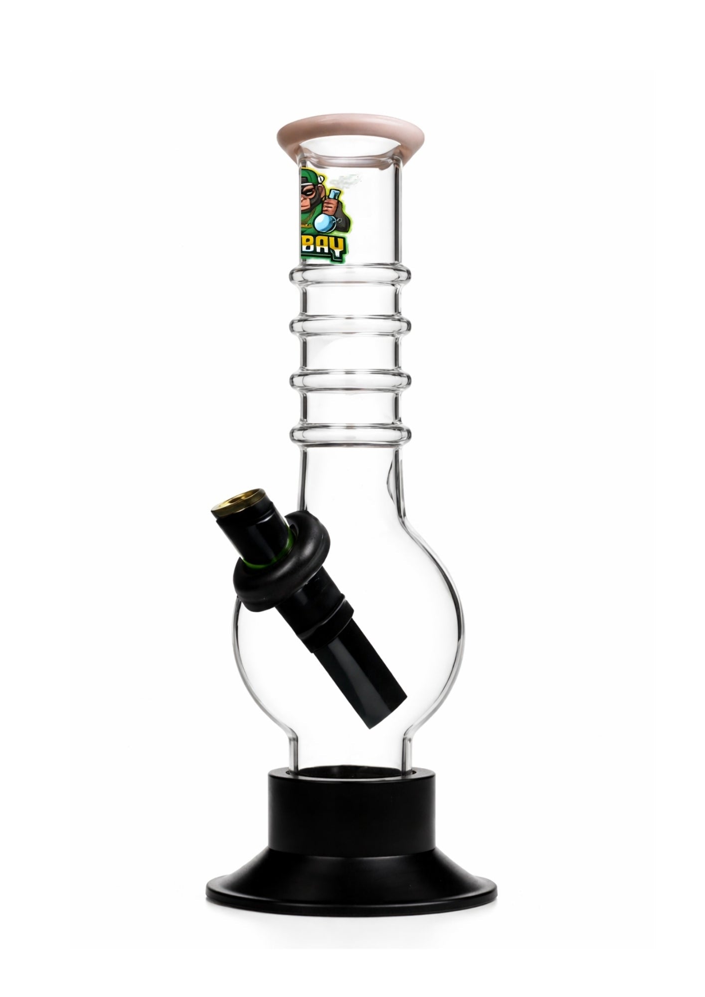 Ongbay Glass Oil Pourer, Ring Neck, Rubber Base, 36cm