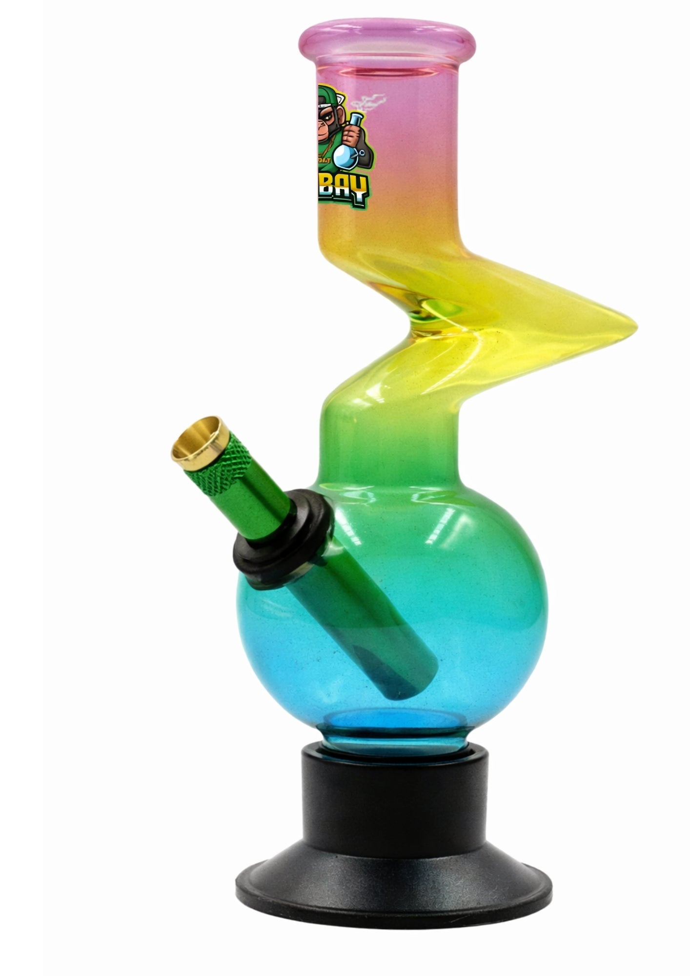 Ongbay Rainbow Zig-Zag Glass Oil Pourer (18CM)
