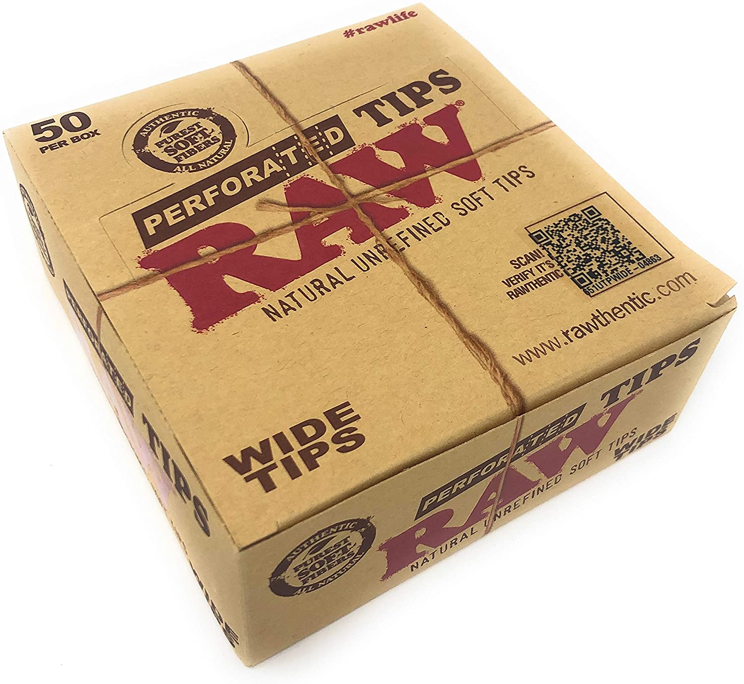 Raw Wide Tips 50pk Perforated