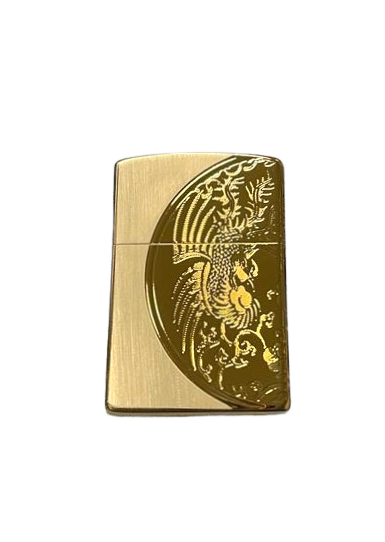 Zorro Lighter Fluid Refill Flip Lid Japanese Gold Design