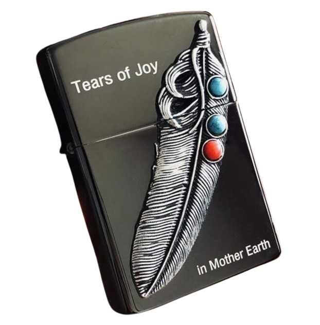 Zorro Lighter Fluid Refill Flip Lid 3D Leaf Design