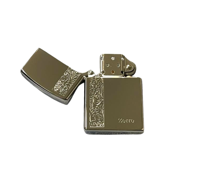 Zorro Lighter Fluid Refill Flip Lid Embroidery Design
