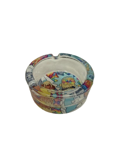 Glass Ashtray Rick&Morty