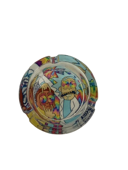 Glass Ashtray Rick&Morty
