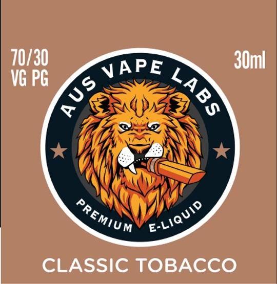 AUS VAPE LABS Classic Tobacco 30ml - Cig Corp Wholesalers