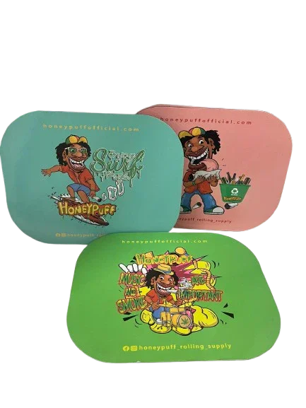 CLEARANCE! Honeypuff Magnetic Lid Rolling Tray Assorted 2PCS
