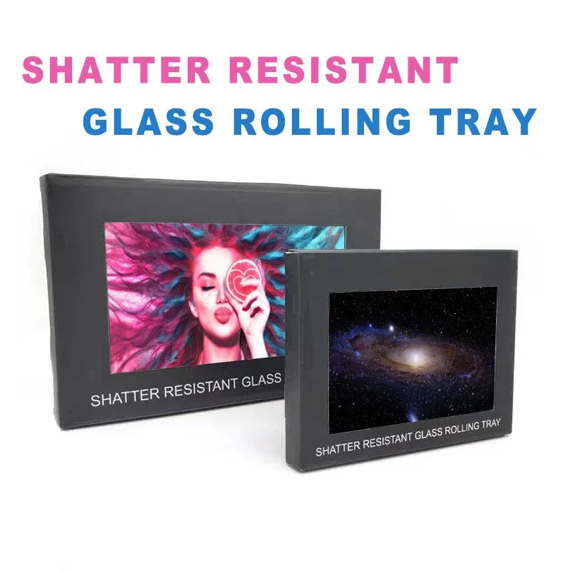 CLEARANCE! Shatter Resistant Glass Rolling Tray - Small 6PK