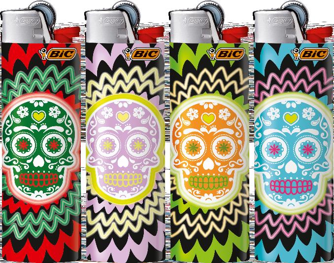 Bic J26 Maxi Fluo Skulls (50pc)