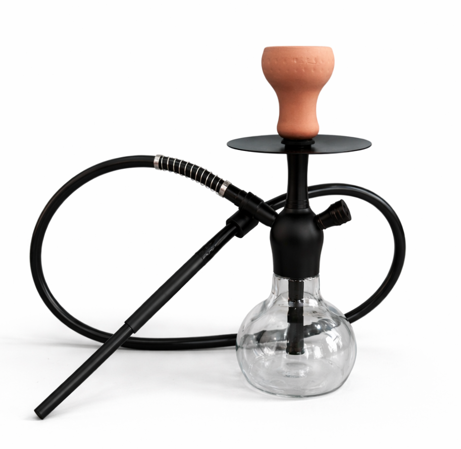 Compact Modern Glass Shisha Set | Assorted Colours (32CM)