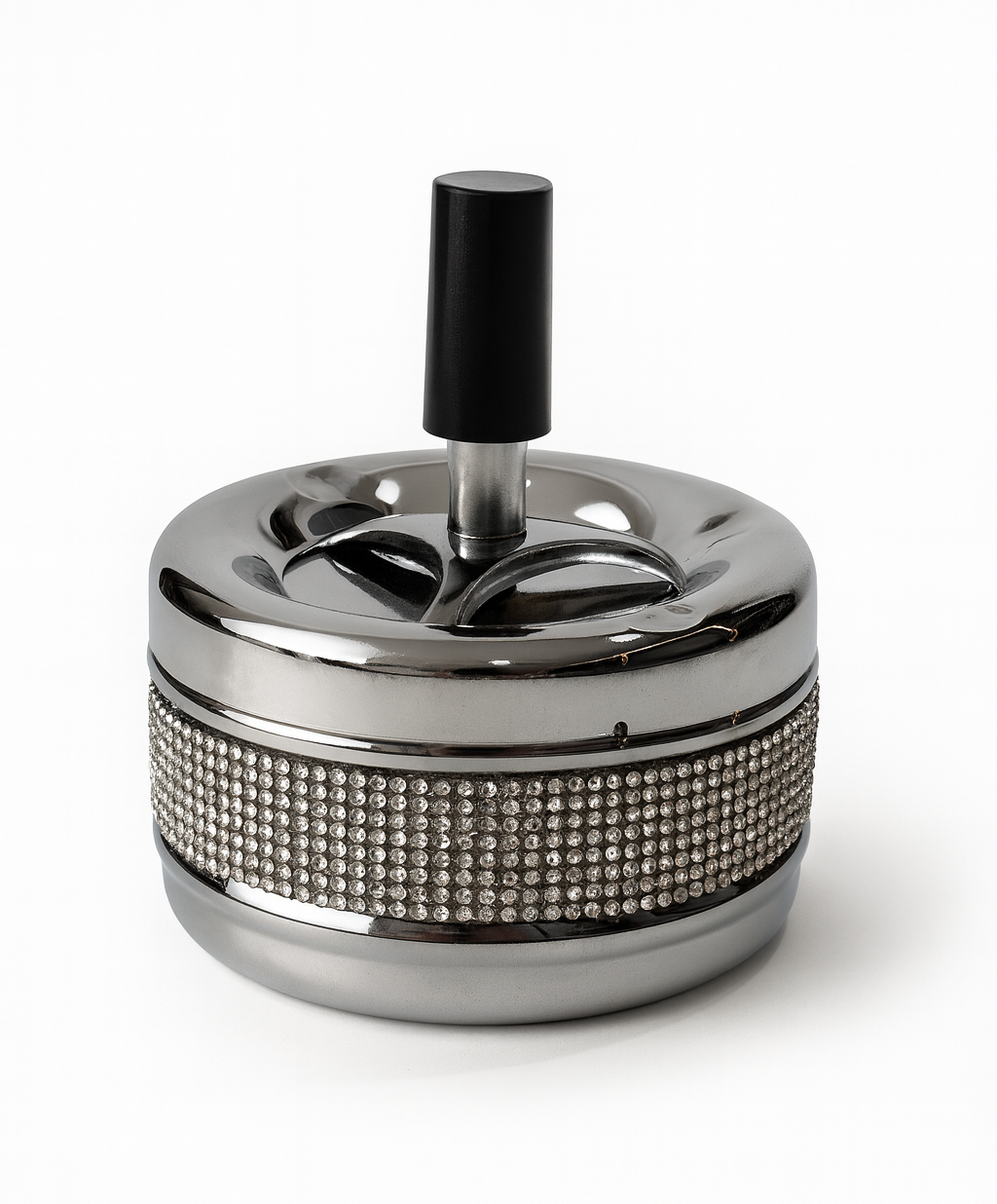 Diamante Ashtray Spin Push Lid Small 1pc