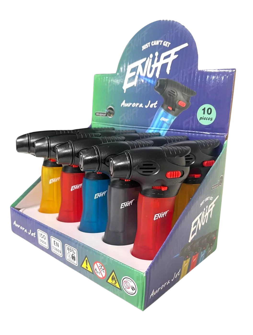ENUFF Gas Torch Lighters Aurora Jet Design (50PCS/DISPLAY)