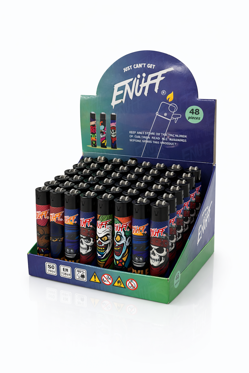 ENUFF OUTLAW Round Refillable Lighter – 48pcs Display