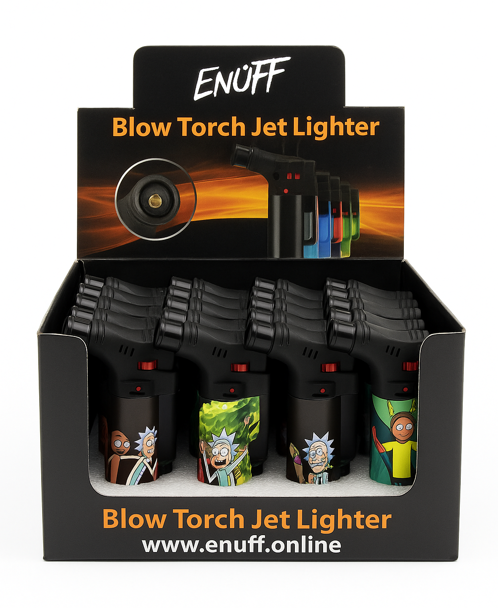 Enuff Gun Torch Lighter – Rick-Morty Design (12pcs Display)