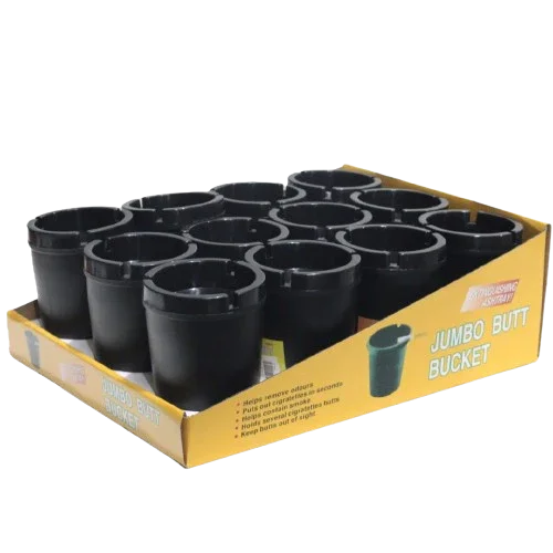 Jumbo Butt Bucket Ashtray Black (12PCS/DISPLAY)