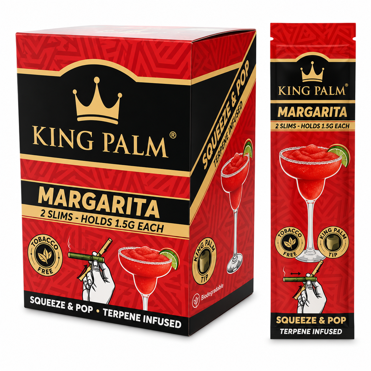 KING PALM Cones Margarita - 2 slims
