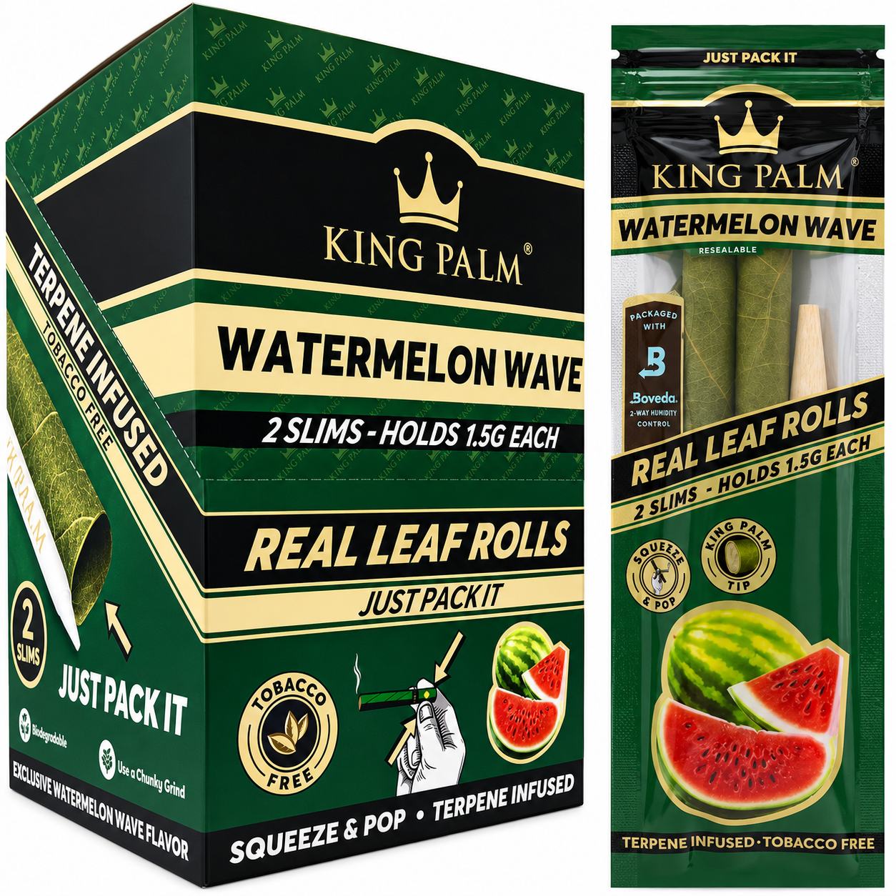 KING PALM Cones Watermelon Wave - 2 slims
