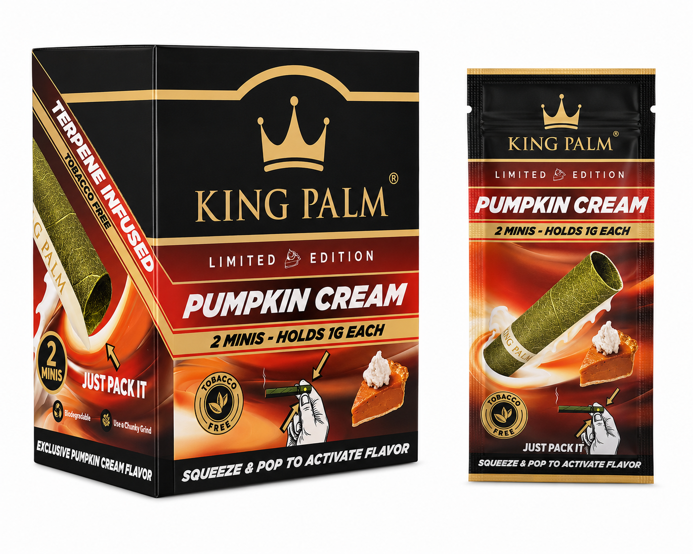 KING PALM Minis Cones - Pumpkin Cream 20pk
