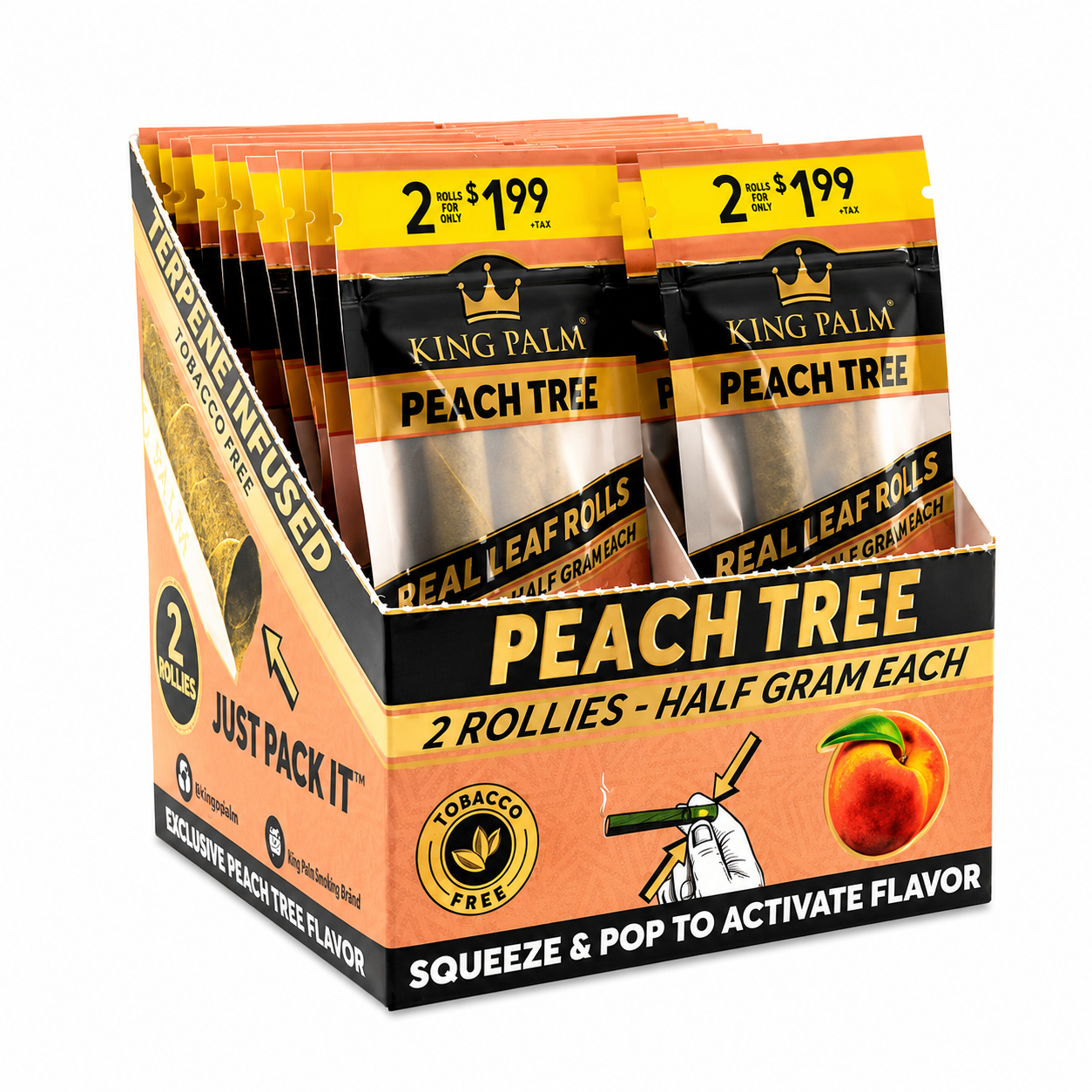 King Palm Rollies Rolls Peach Tree 20/2Pk
