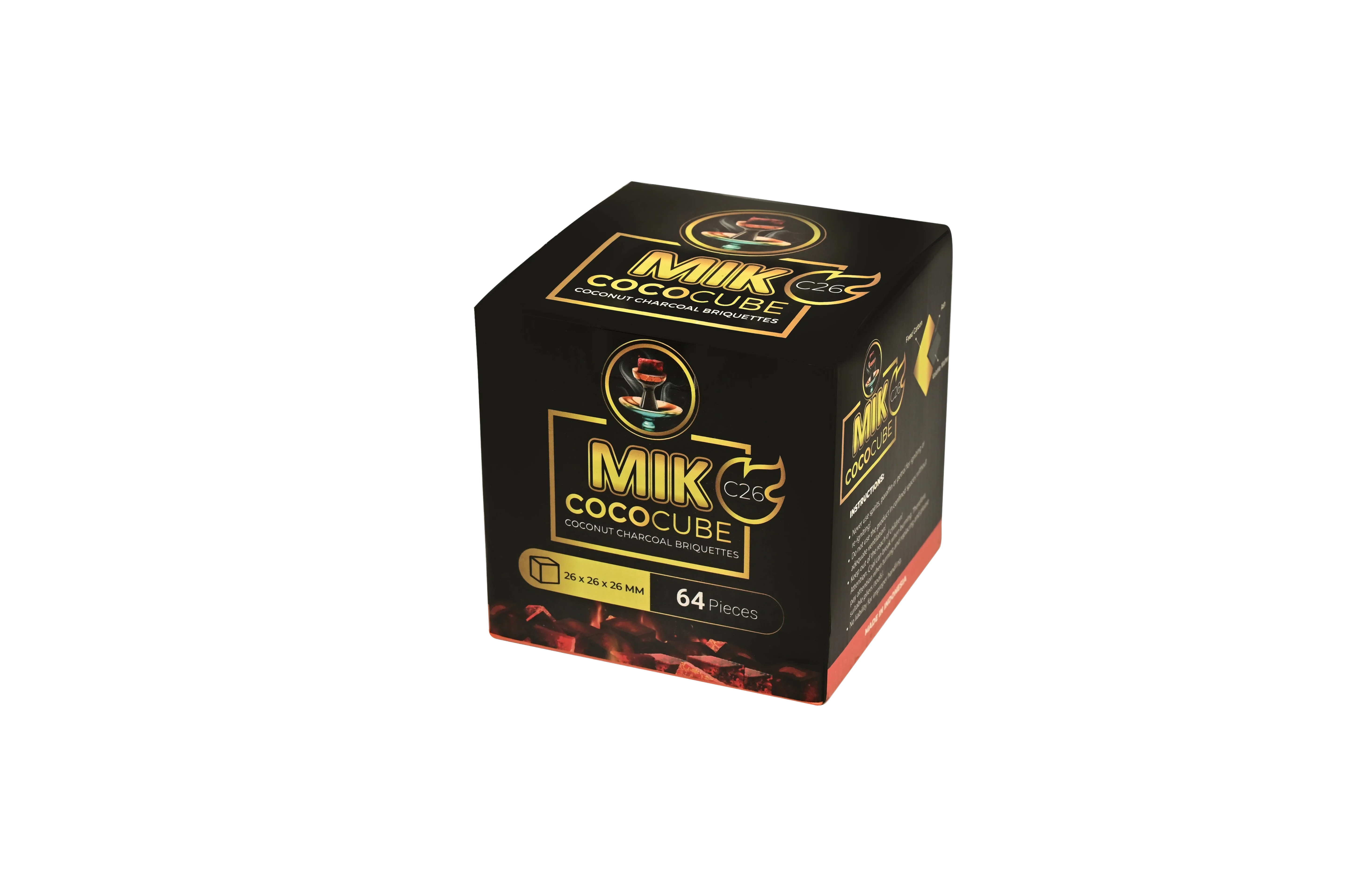 Mik Coco Cube Shisha Coconut Charcoal Briquettes 10 x 1 kg