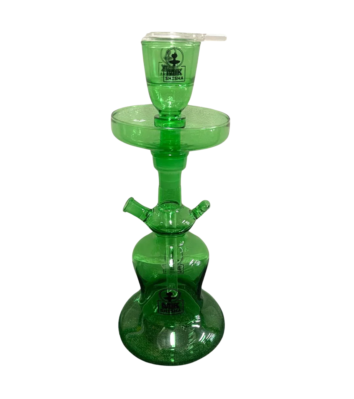 Mik Coco LED Green Glass Shisha + Case (36CM)