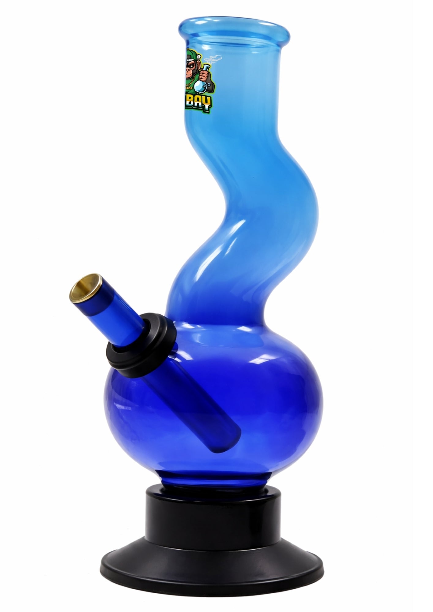 Ongbay Blue S-Curve Glass Oil Pourer (18CM)